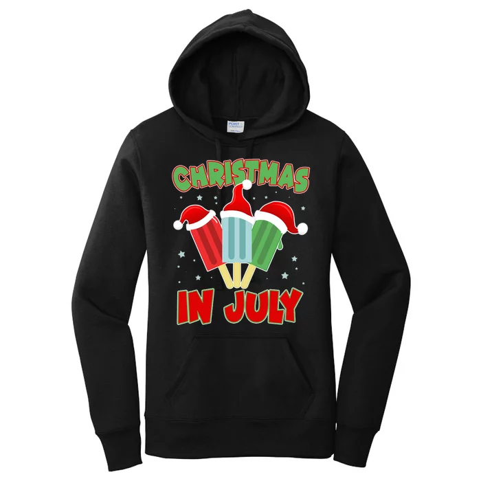 Christmas In July Festive Popsicles Women's Pullover Hoodie