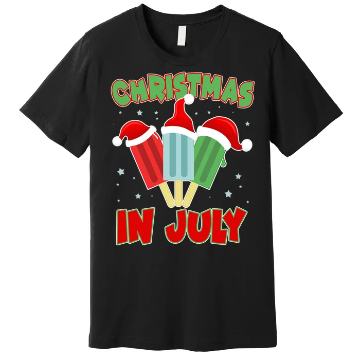 Christmas In July Festive Popsicles Premium T-Shirt