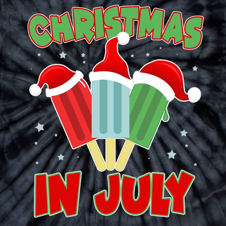 Christmas In July Festive Popsicles Tie-Dye T-Shirt