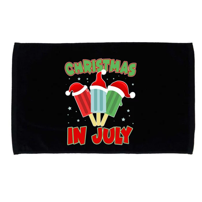 Christmas In July Festive Popsicles Microfiber Hand Towel