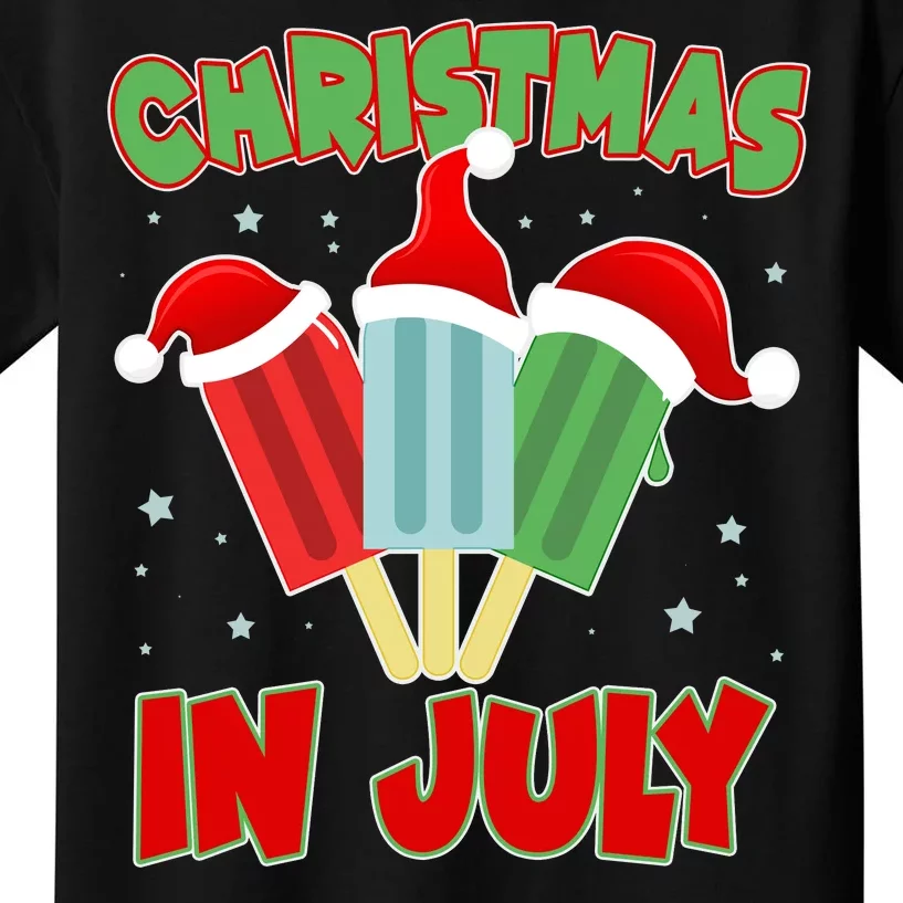 Christmas In July Festive Popsicles Kids T-Shirt