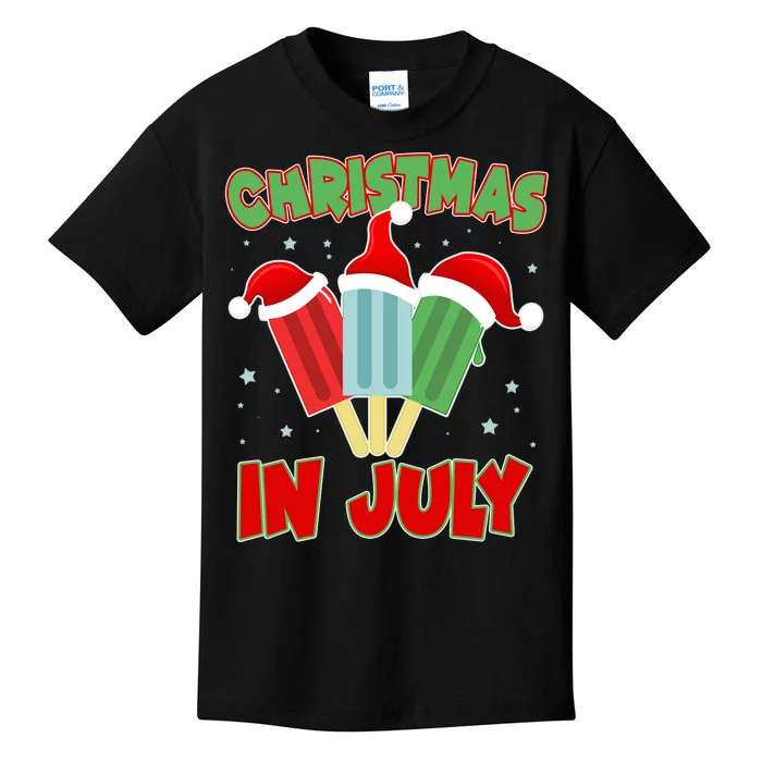 Christmas In July Festive Popsicles Kids T-Shirt