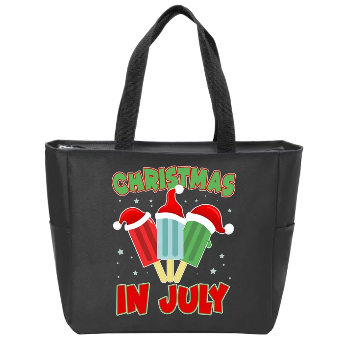 Christmas In July Festive Popsicles Zip Tote Bag