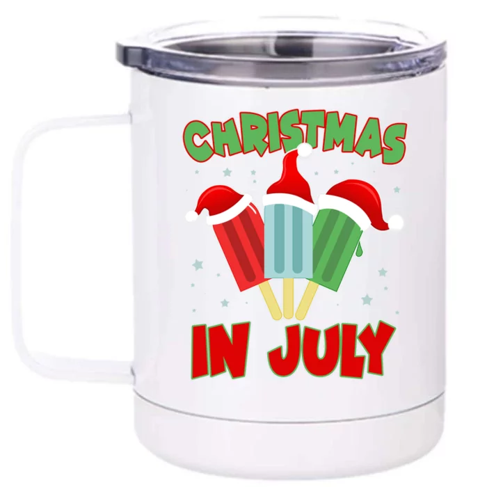 Christmas In July Festive Popsicles Front & Back 12oz Stainless Steel Tumbler Cup