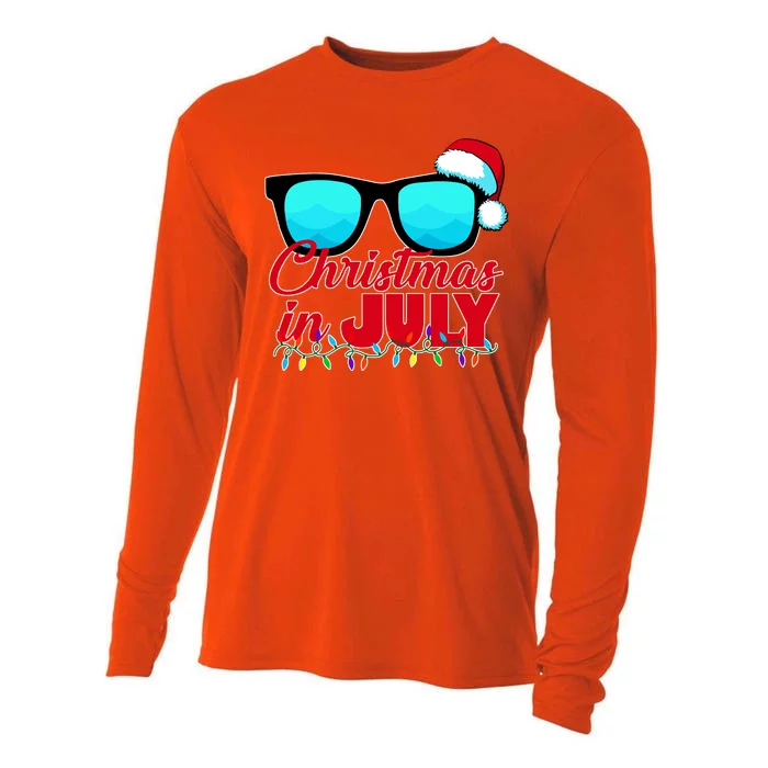 Christmas in July Santa Shades Cooling Performance Long Sleeve Crew