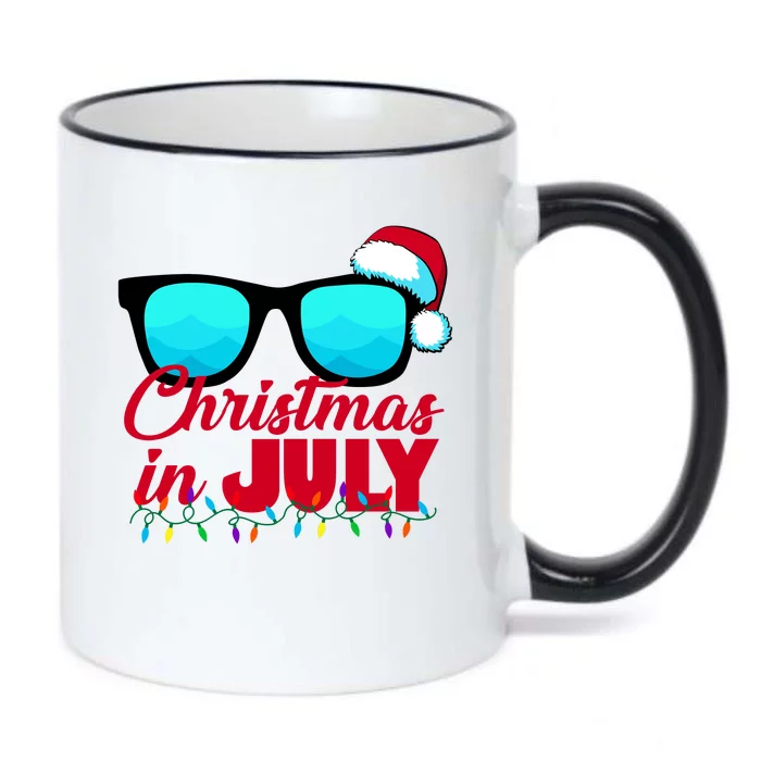 Christmas in July Santa Shades Black Color Changing Mug