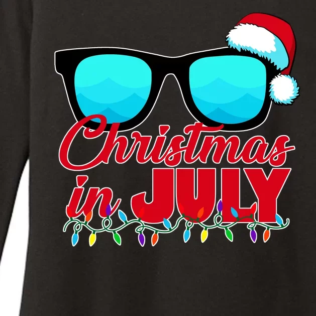 Christmas in July Santa Shades Womens CVC Long Sleeve Shirt