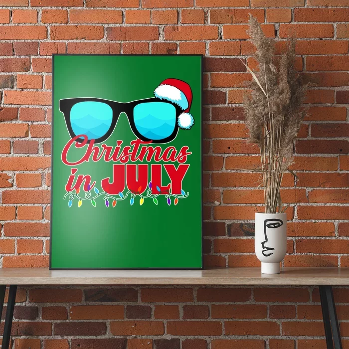 Christmas in July Santa Shades Poster