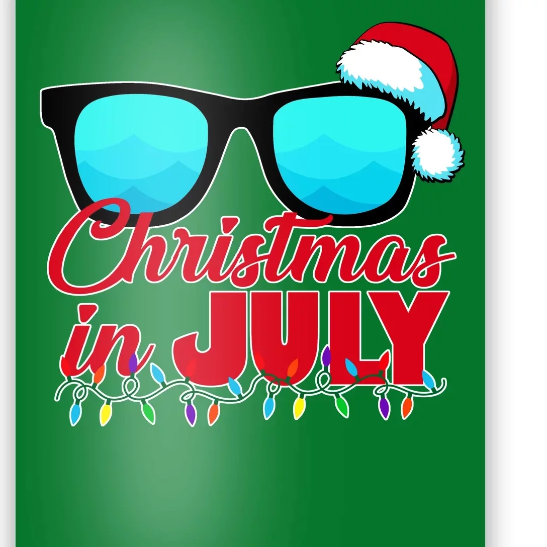 Christmas in July Santa Shades Poster