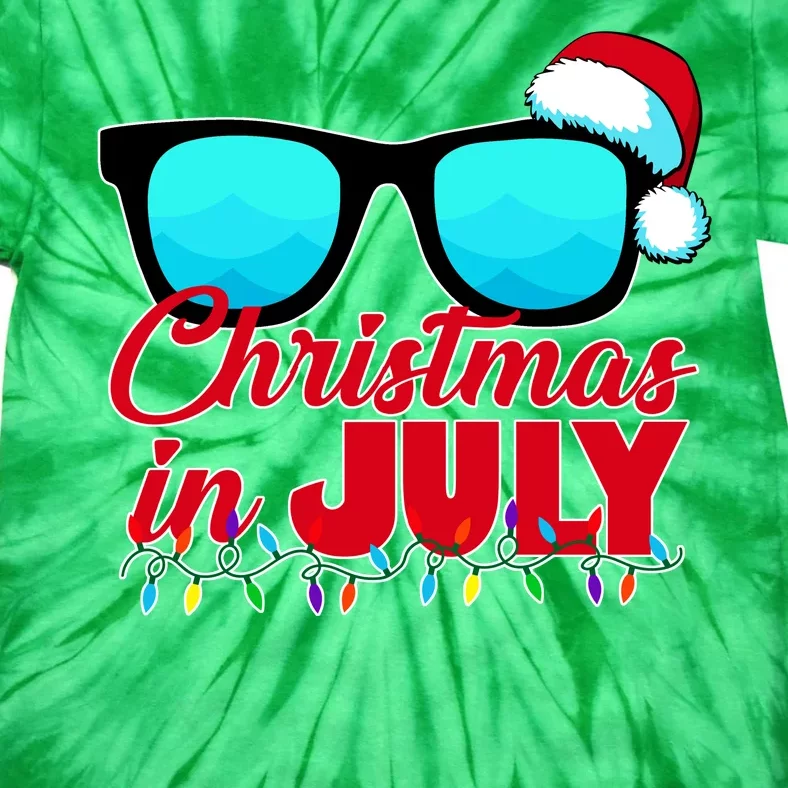 Christmas in July Santa Shades Tie-Dye T-Shirt