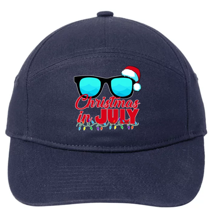 Christmas in July Santa Shades 7-Panel Snapback Hat