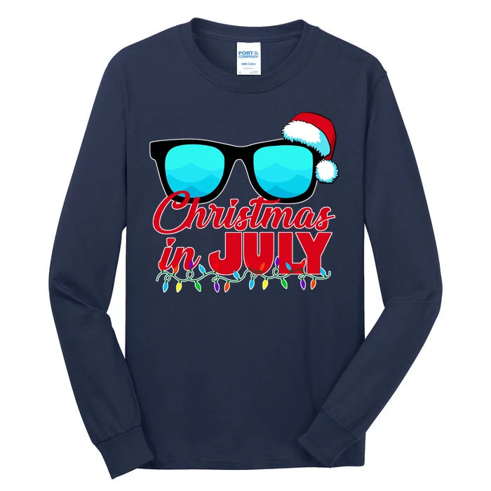 Christmas in July Santa Shades Tall Long Sleeve T-Shirt