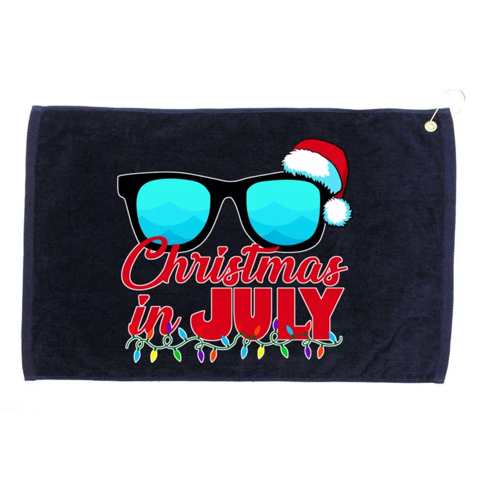 Christmas in July Santa Shades Grommeted Golf Towel