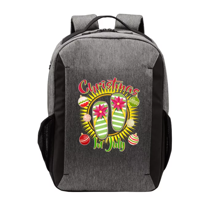 Christmas In July Summer Flip Flops Vector Backpack