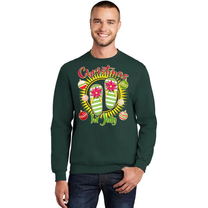 Christmas In July Summer Flip Flops Sweatshirt