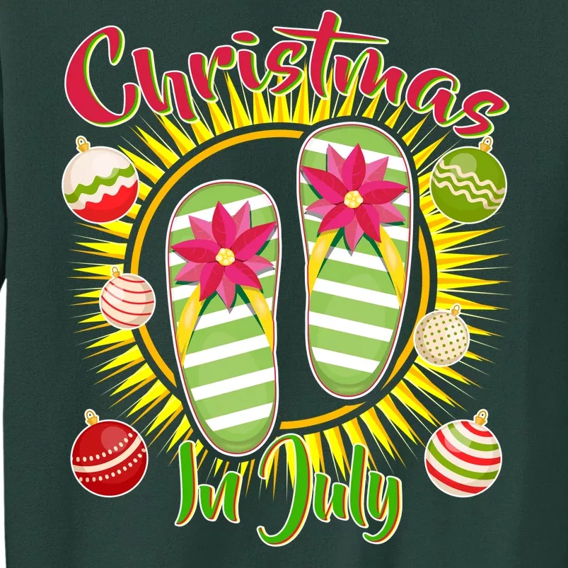 Christmas In July Summer Flip Flops Sweatshirt