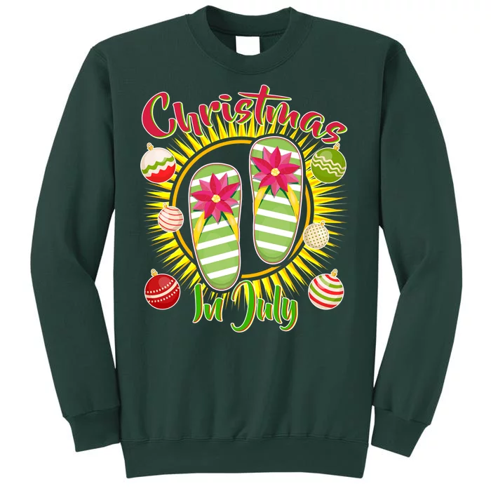 Christmas In July Summer Flip Flops Sweatshirt