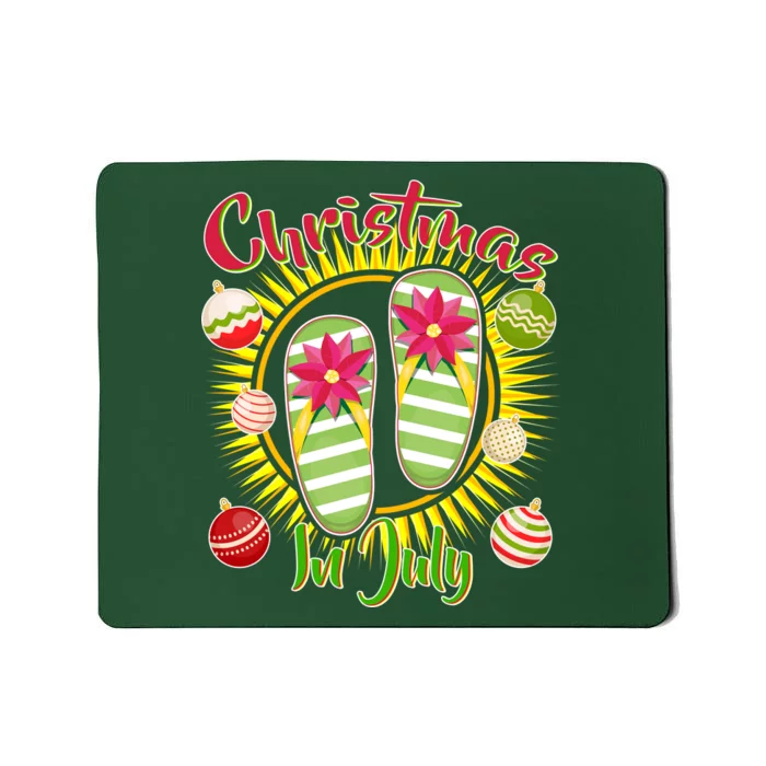 Christmas In July Summer Flip Flops Mousepad