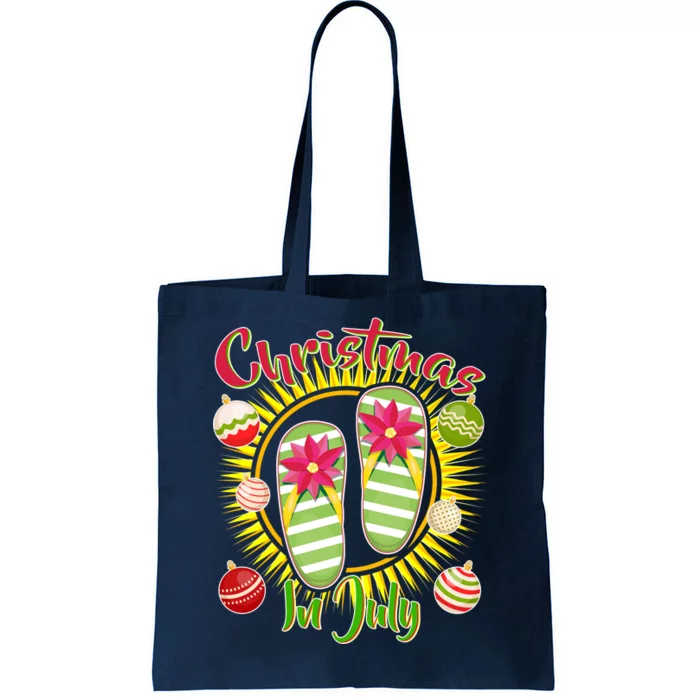 Christmas In July Summer Flip Flops Tote Bag