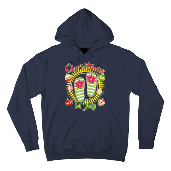 Christmas In July Summer Flip Flops Tall Hoodie