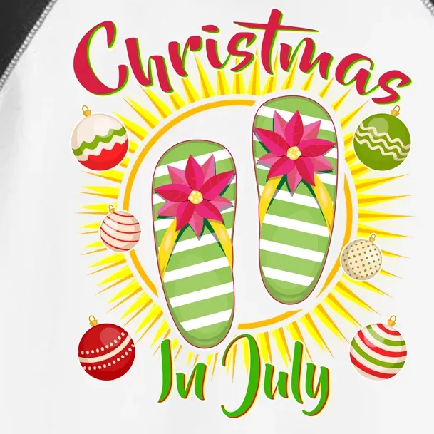 Christmas In July Summer Flip Flops Toddler Fine Jersey T-Shirt