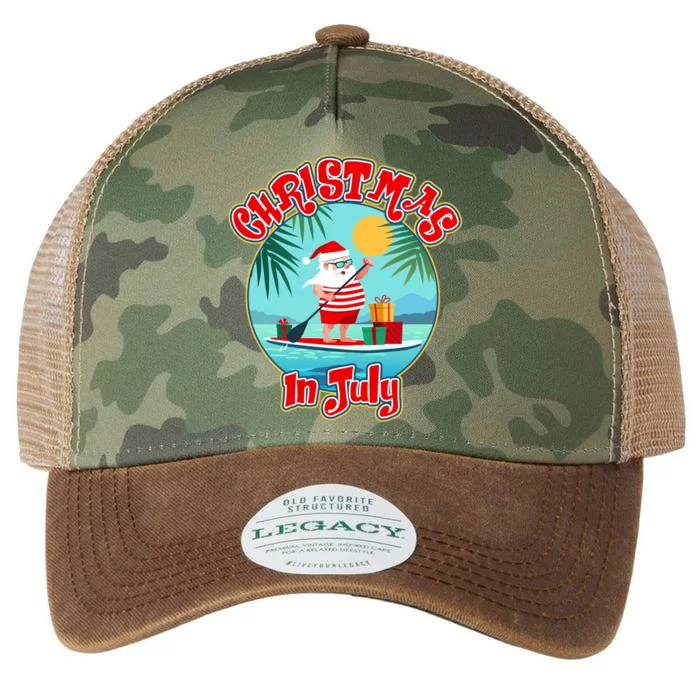 Christmas In July Surfer Santa Claus Legacy Tie Dye Trucker Hat