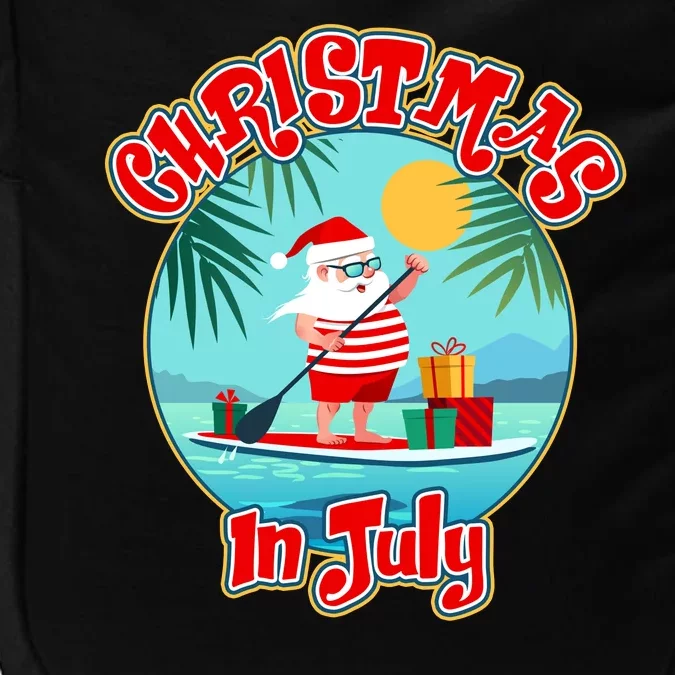 Christmas In July Surfer Santa Claus Impact Tech Backpack