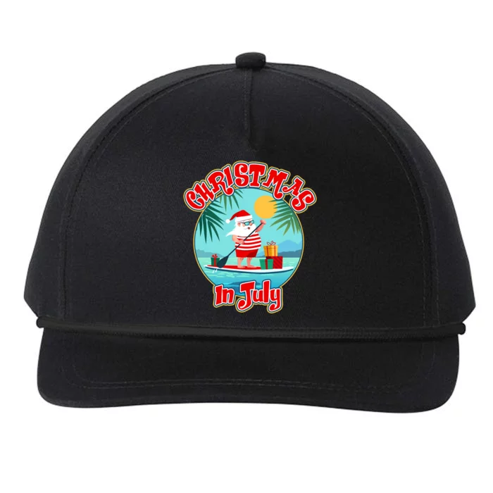 Christmas In July Surfer Santa Claus Snapback Five-Panel Rope Hat