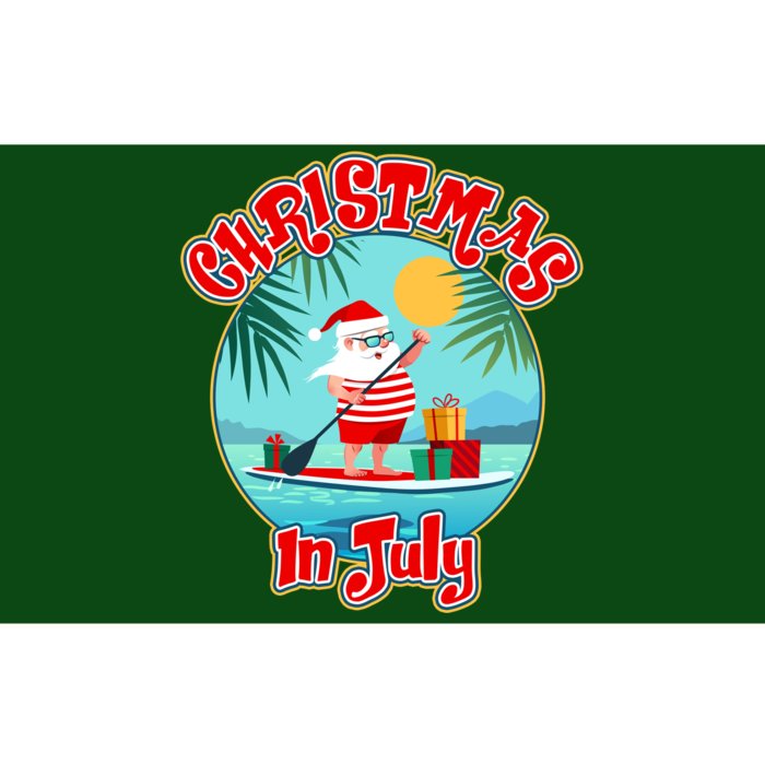 Christmas In July Surfer Santa Claus Bumper Sticker