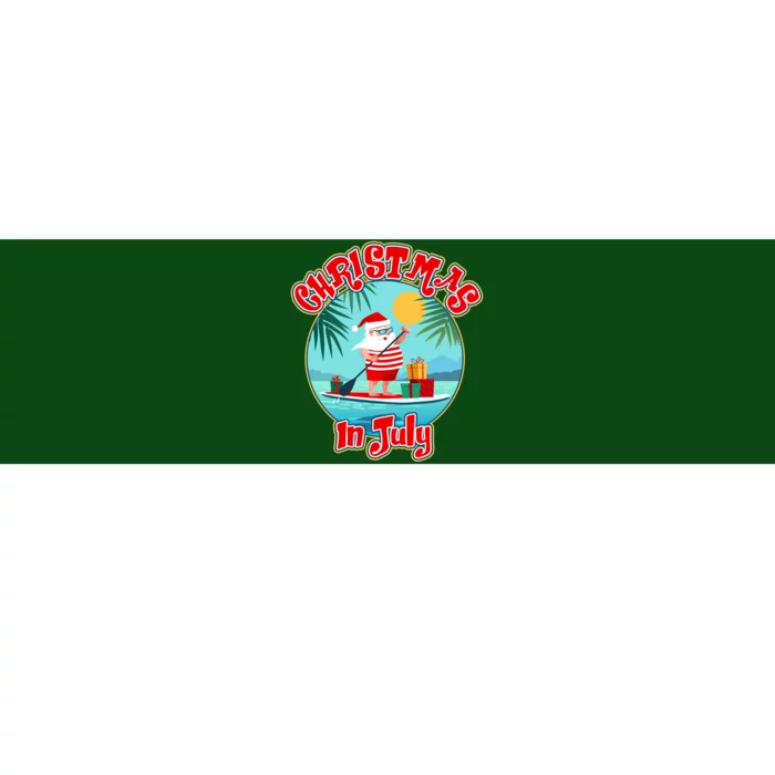 Christmas In July Surfer Santa Claus Bumper Sticker