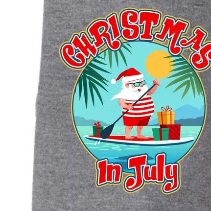 Christmas In July Surfer Santa Claus Doggie 3-End Fleece Hoodie