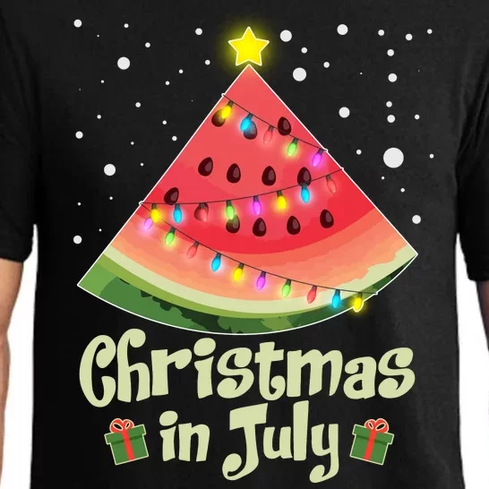 Christmas In July Watermellon Tree Pajama Set