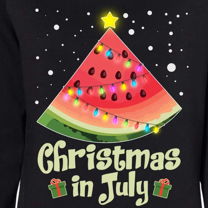 Christmas In July Watermellon Tree Womens California Wash Sweatshirt