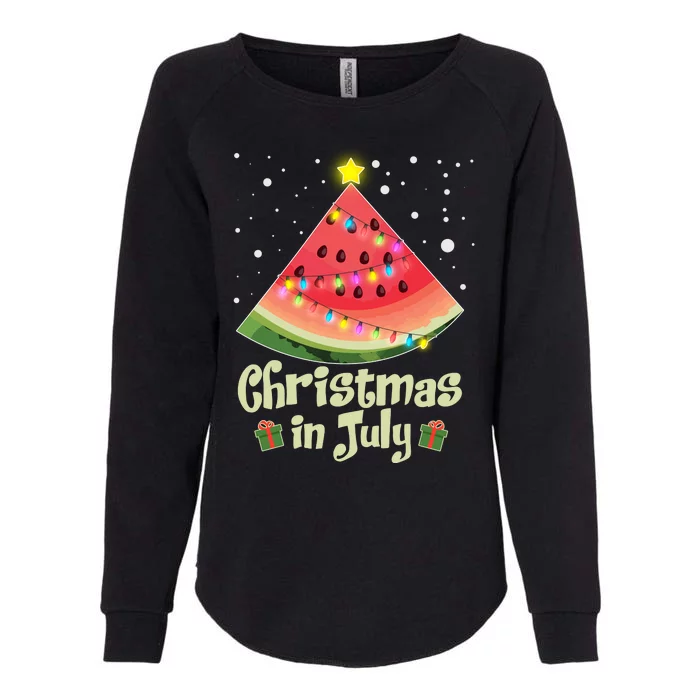 Christmas In July Watermellon Tree Womens California Wash Sweatshirt