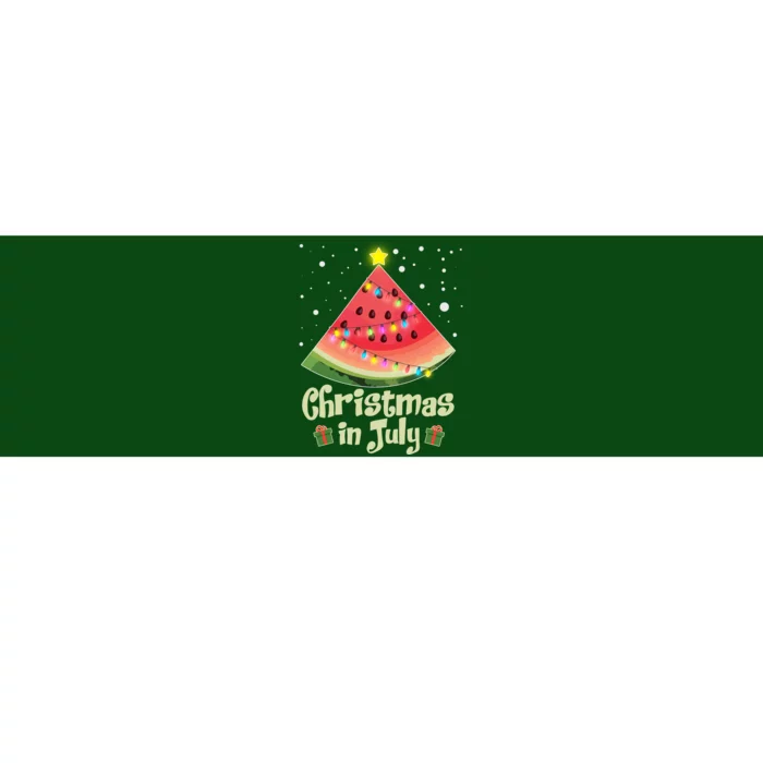 Christmas In July Watermellon Tree Bumper Sticker