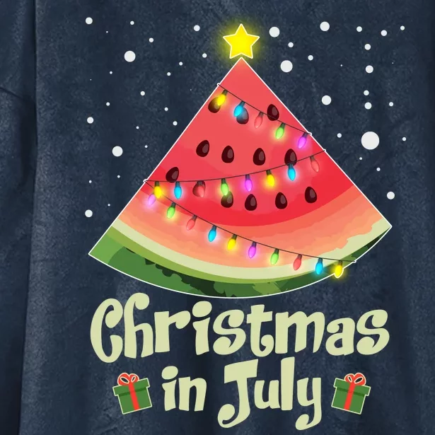 Christmas In July Watermellon Tree Hooded Wearable Blanket