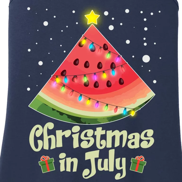 Christmas In July Watermellon Tree Ladies Essential Tank