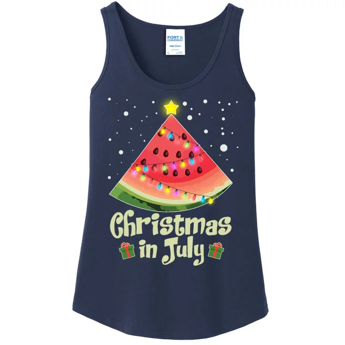 Christmas In July Watermellon Tree Ladies Essential Tank