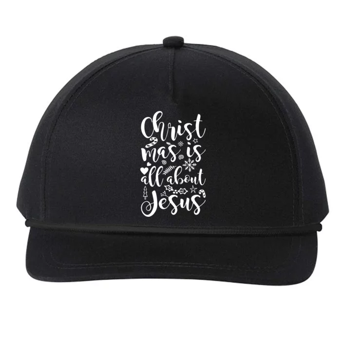 Christmas Is All About Jesus Snapback Five-Panel Rope Hat