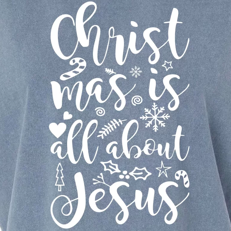 Christmas Is All About Jesus Garment-Dyed Women's Muscle Tee