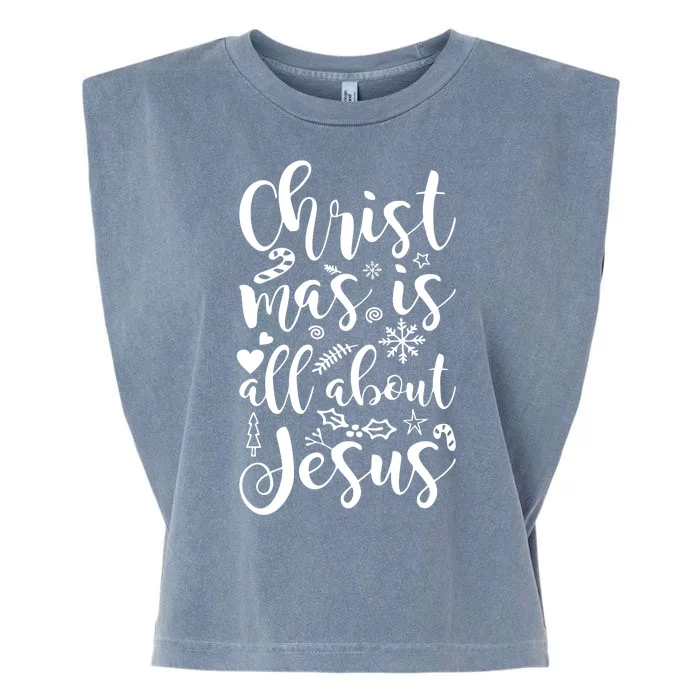 Christmas Is All About Jesus Garment-Dyed Women's Muscle Tee