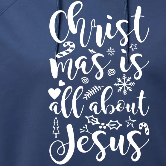 Christmas Is All About Jesus Performance Fleece Hoodie