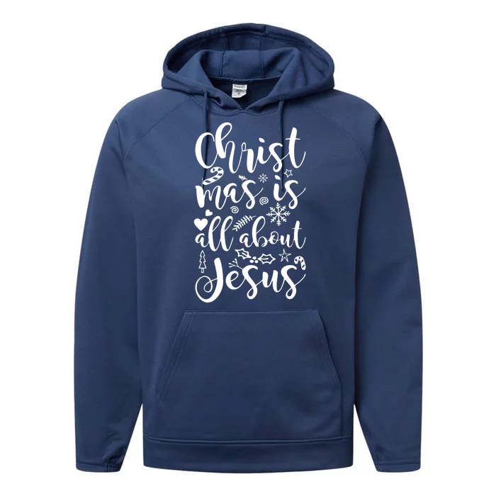 Christmas Is All About Jesus Performance Fleece Hoodie