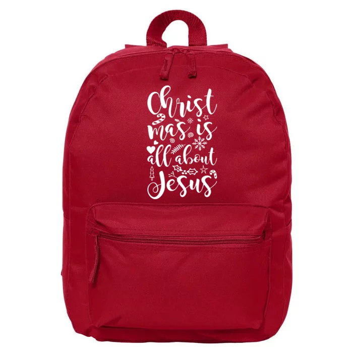 Christmas Is All About Jesus 16 in Basic Backpack