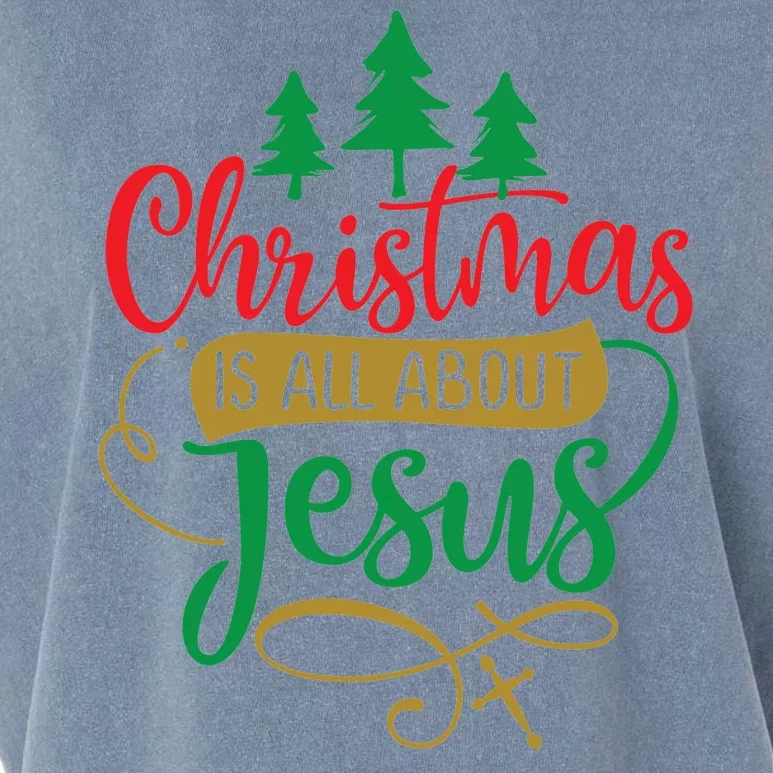 Christmas Is All About Jesus Birthday Christian Garment-Dyed Women's Muscle Tee