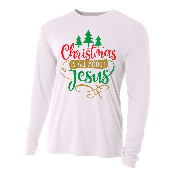 Christmas Is All About Jesus Birthday Christian Cooling Performance Long Sleeve Crew