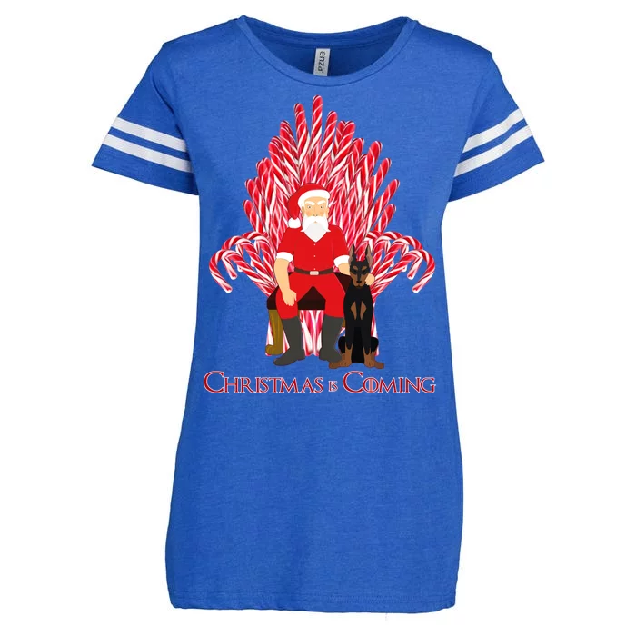 Christmas Is Coming Enza Ladies Jersey Football T-Shirt