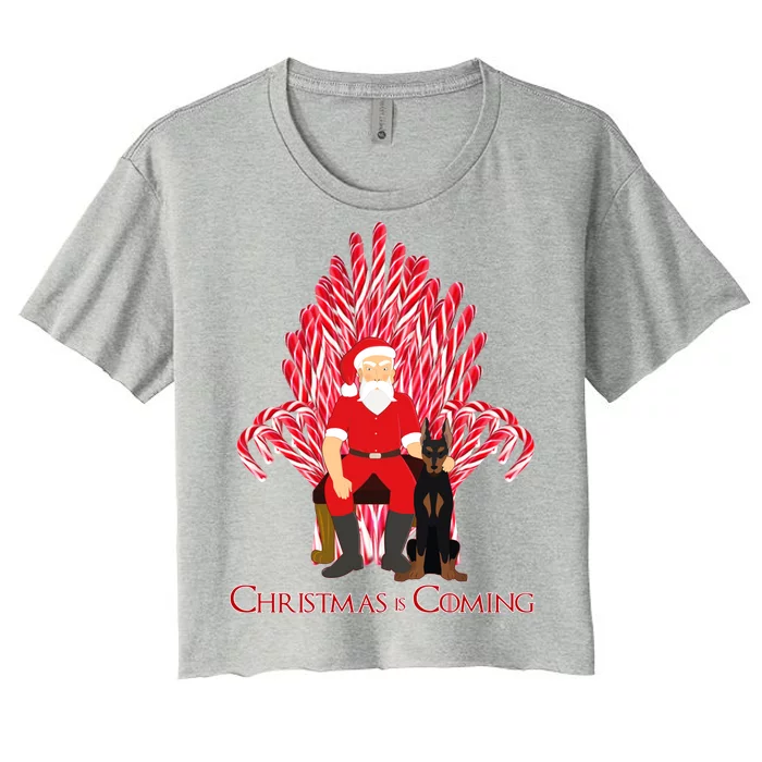 Christmas Is Coming Women's Crop Top Tee