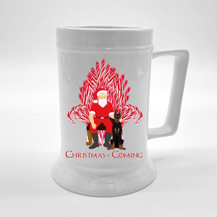 Christmas Is Coming Front & Back Beer Stein