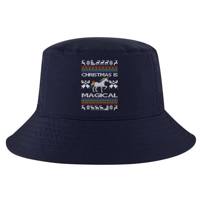 Christmas is Magical Unicorn Ugly Cool Comfort Performance Bucket Hat